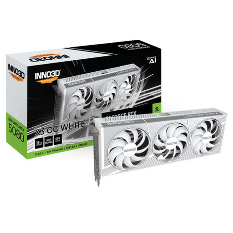 INNO3D GeForce RTX™ 5080 X3 OC WHITE – 16GB GDDR7