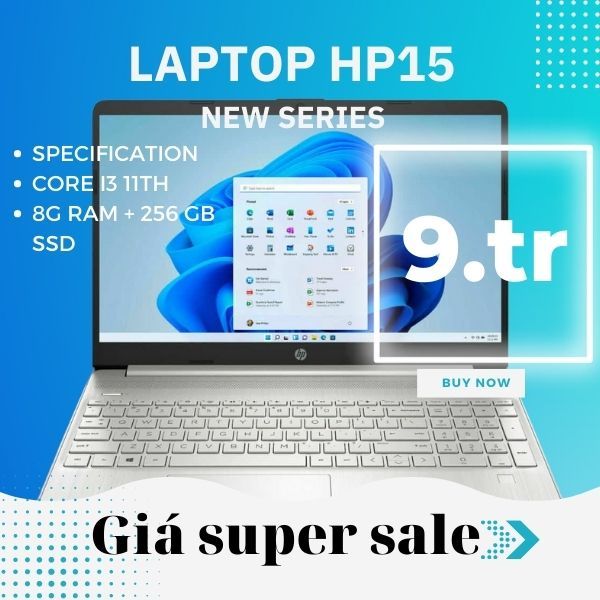 HP 15-DW3033DX i3-1115G4 8GB 256GB SSD FHD Laptop4Pro
