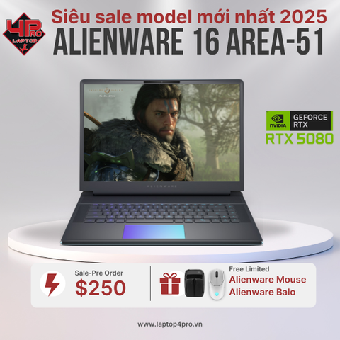 Alienware 16 Area-51 Ultra 9  275HX 32GB 2TB RTX 5080 16 inch QHD+240Hz