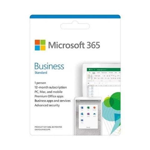 Phần mềm Microsoft 365 Business | 12 tháng | Dành cho 1 người | Trọn bộ ứng dụng Office | 1TB lưu trữ OneDrive for Business | 5 thiết bị/tài khoản