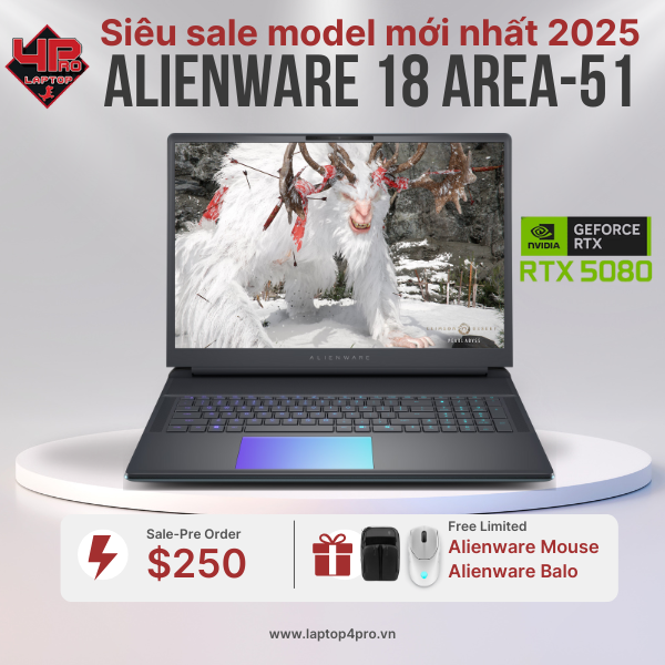 Alienware 18 Area-51 Ultra 9  275HX 32G 1TB RTX 5080 18 inch QHD+300Hz