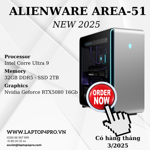 Alienware Area-51  Intel® Core™ Ultra 9 285K 32GB  1TB  RTX 5080 16GB