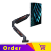 Eureka Gaming® Single Monitor Stand, Height Adjustable Full Motion (360) Arm Mount, Gaming Design