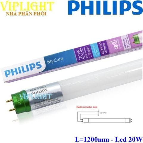  Bóng đèn tuýp led 1m2 PHILIPS 20w (Điện 1 đầu _ L=1.2m) LEDtube HO 1200mm 20W T8 AP I G 