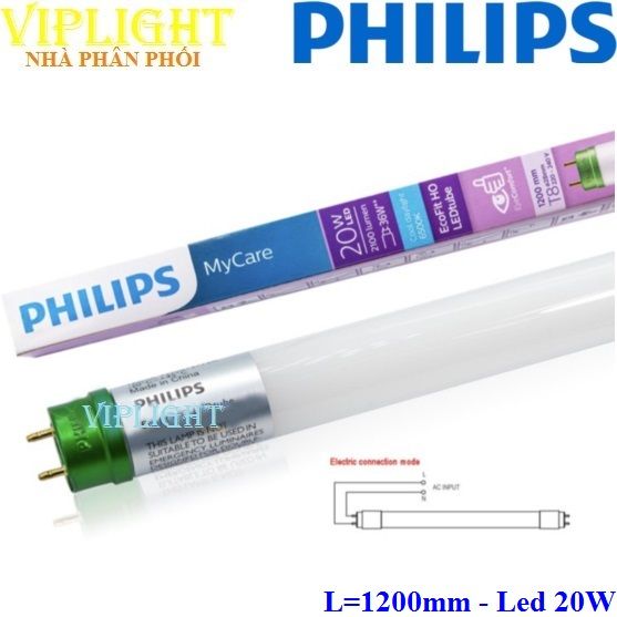 Bóng đèn tuýp led 1m2 PHILIPS 20w (Điện 1 đầu _ L=1.2m) LEDtube HO 1200mm 20W T8 AP I G