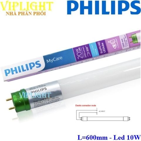  Bóng đèn tuýp led 6 tấc PHILIPS 10w (Điện 1 đầu _ L=600) LEDtube HO 600mm 10W T8 AP I G 