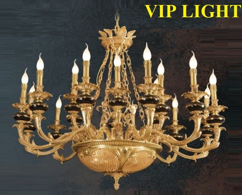  ĐÈN CHÙM ĐỒNG CHAO ĐÁ CẨM THẠCH DẠNG NẾN TRANG TRÍ SẢNH PHÒNG KHÁCH, BIỆT THỰ HIỆN ĐẠI TÂN CỔ ĐIỂN VLCĐ 1231/12+6 