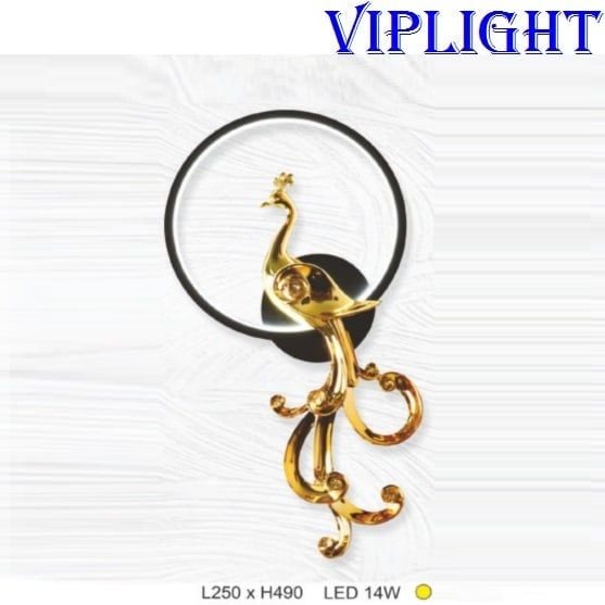 ĐÈN TƯỜNG CHIM CÔNG TRANG TRÍ 9278B - GẮN VÁCH_PHÒNG KHÁCH, PHÒNG NGỦ, PHÒNG THỜ, NHÀ BẾP, HÀNH LANG, CẦU THANG