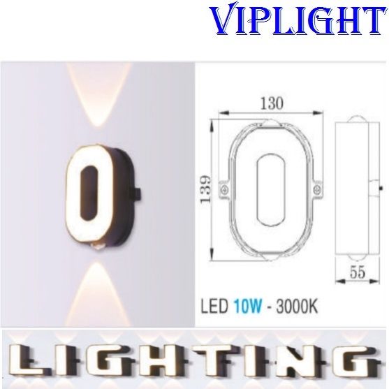 ĐÈN TƯỜNG THIẾT KẾ CHỮ O - GẮN VÁCH_PHÒNG KHÁCH, PHÒNG NGỦ, PHÒNG THỜ, NHÀ BẾP, HÀNH LANG, CẦU THANG