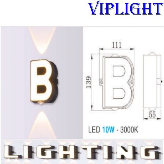 ĐÈN TƯỜNG THIẾT KẾ CHỮ B - GẮN VÁCH_PHÒNG KHÁCH, PHÒNG NGỦ, PHÒNG THỜ, NHÀ BẾP, HÀNH LANG, CẦU THANG