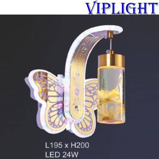 ĐÈN TƯỜNG CÁNH BƯỚM LED TRANG TRÍ 607 - GẮN VÁCH_PHÒNG KHÁCH, PHÒNG NGỦ, PHÒNG THỜ, NHÀ BẾP, HÀNH LANG, CẦU THANG