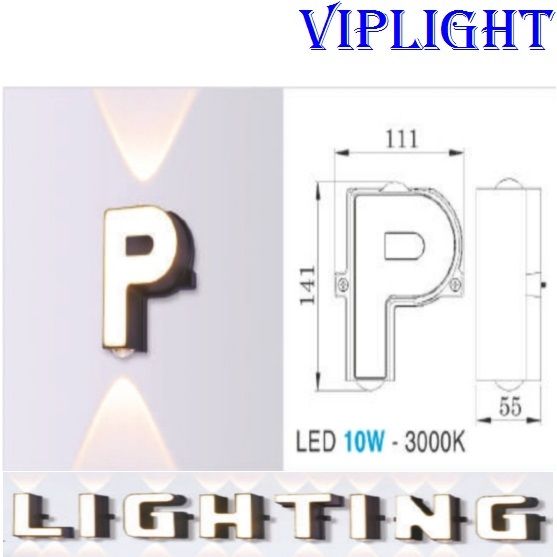 ĐÈN TƯỜNG THIẾT KẾ CHỮ P - GẮN VÁCH_PHÒNG KHÁCH, PHÒNG NGỦ, PHÒNG THỜ, NHÀ BẾP, HÀNH LANG, CẦU THANG