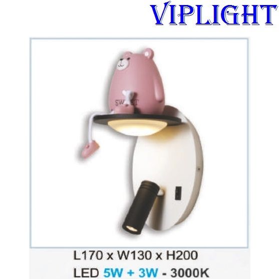 ĐÈN TƯỜNG ĐẦU GƯỜNG RỌI ĐỌC SÁCH 3420 - GẮN VÁCH_PHÒNG KHÁCH, PHÒNG NGỦ, PHÒNG THỜ, NHÀ BẾP, HÀNH LANG, CẦU THANG