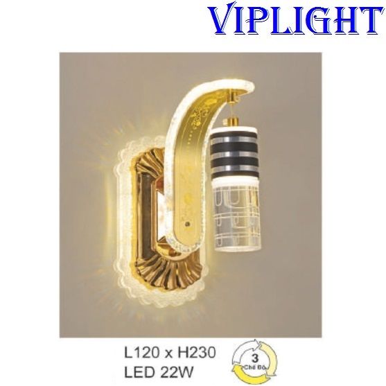 ĐÈN TƯỜNG LED 3 MÀU TRANG TRÍ 705 - GẮN VÁCH_PHÒNG KHÁCH, PHÒNG NGỦ, PHÒNG THỜ, NHÀ BẾP, HÀNH LANG, CẦU THANG