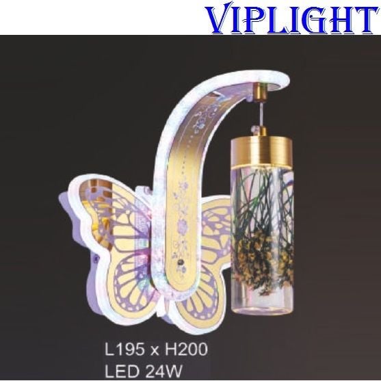 ĐÈN TƯỜNG CÁNH BƯỚM LED TRANG TRÍ 604 - GẮN VÁCH_PHÒNG KHÁCH, PHÒNG NGỦ, PHÒNG THỜ, NHÀ BẾP, HÀNH LANG, CẦU THANG