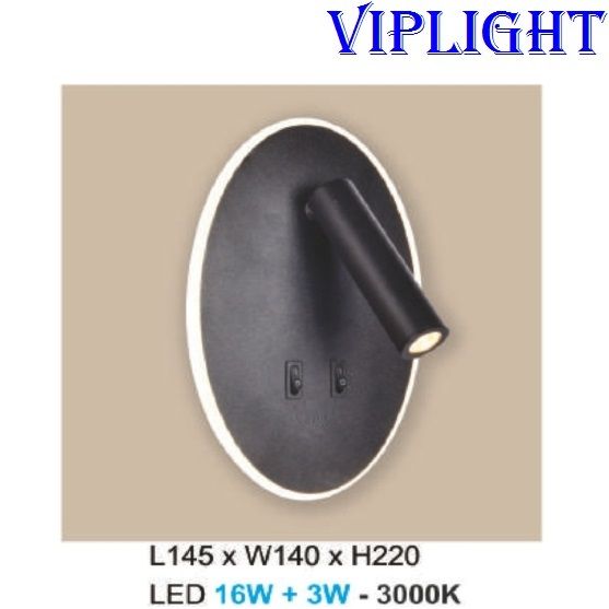 ĐÈN TƯỜNG ĐẦU GƯỜNG RỌI ĐỌC SÁCH 3427 - GẮN VÁCH_PHÒNG KHÁCH, PHÒNG NGỦ, PHÒNG THỜ, NHÀ BẾP, HÀNH LANG, CẦU THANG