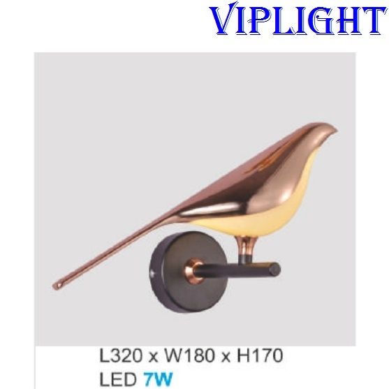 ĐÈN TƯỜNG HÌNH CON CHIM 4549 - GẮN VÁCH_PHÒNG KHÁCH, PHÒNG NGỦ, PHÒNG THỜ, NHÀ BẾP, HÀNH LANG, CẦU THANG