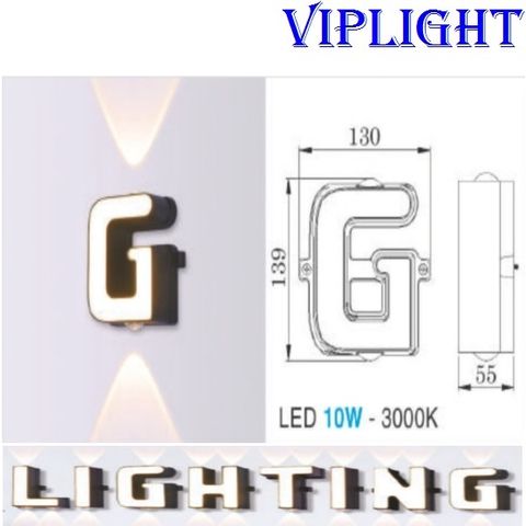  ĐÈN TƯỜNG THIẾT KẾ CHỮ G - GẮN VÁCH_PHÒNG KHÁCH, PHÒNG NGỦ, PHÒNG THỜ, NHÀ BẾP, HÀNH LANG, CẦU THANG 