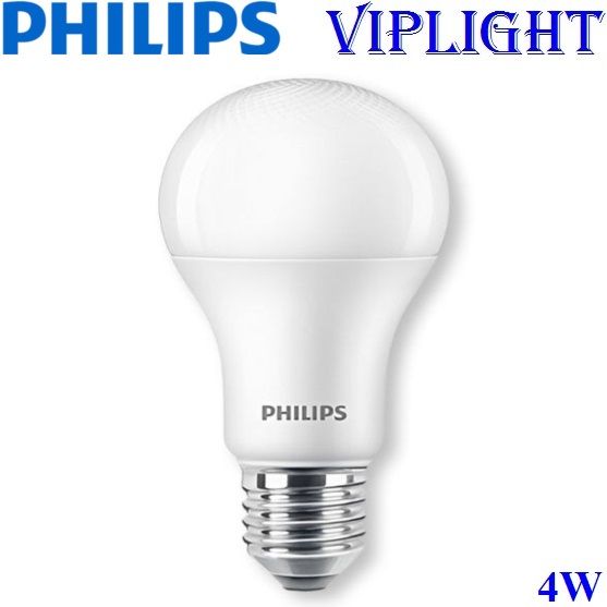 Bóng Led búp (Bulb) tròn đuôi vặn E27 4W PHILIPS