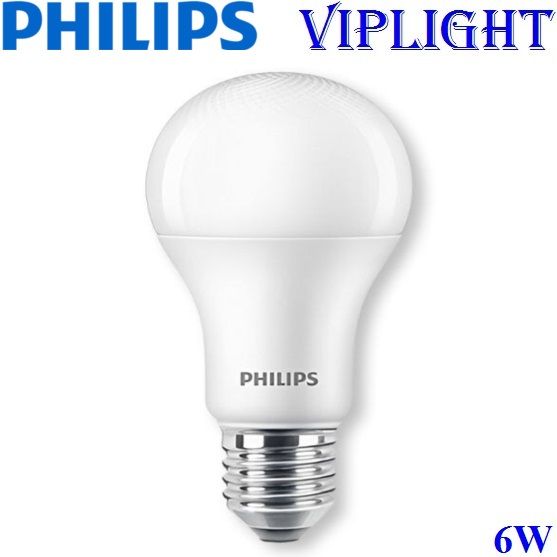 Bóng Led búp (Bulb) tròn đuôi vặn E27 6W PHILIPS