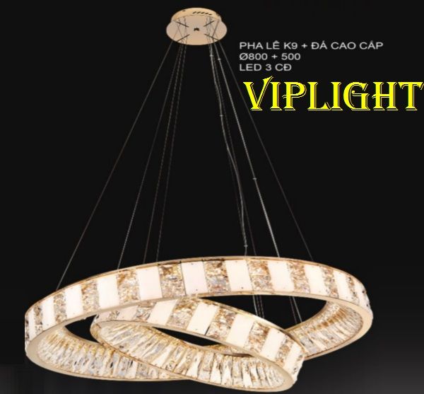ĐÈN THẢ VÒNG PHA LÊ, ĐÁ CAO CẤP, ĐẸP, HIỆN ĐẠI - ĐÈN THÔNG TẦNG PHÒNG KHÁCH SANG TRỌNG V3L55-876T2