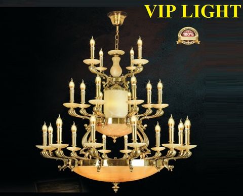  ĐÈN CHÙM ĐỒNG CHAO ĐÁ CẨM THẠCH DẠNG NẾN TRANG TRÍ SẢNH PHÒNG KHÁCH, BIỆT THỰ HIỆN ĐẠI TÂN CỔ ĐIỂN VLCĐ 1204/12+8+4 