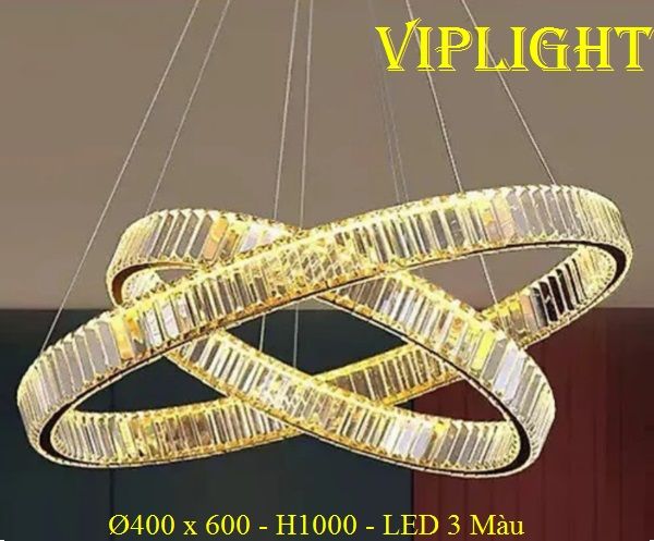 ĐÈN CHÙM PHA LÊ 2 HAI VÒNG TRANG TRÍ VLLTH8075