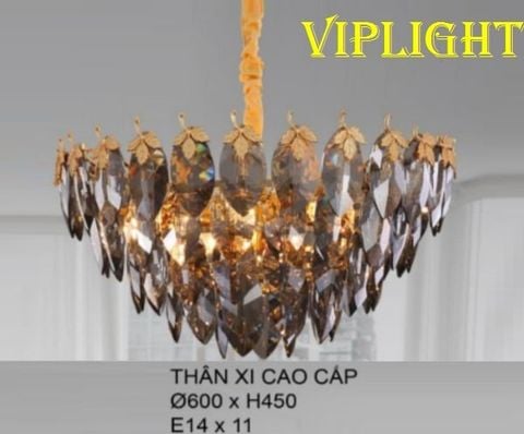  ĐÈN CHÙM PHA LÊ GẮN TRẦN TRANG TRÍ PHÒNG KHÁCH VL355TL8089 (PHI Ø600) 