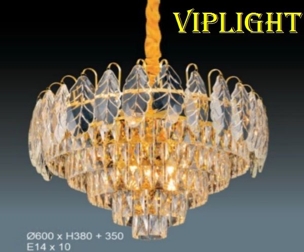ĐÈN CHÙM PHA LÊ GẮN TRẦN TRANG TRÍ PHÒNG KHÁCH VLHFCFL2818 (PHI Ø600)