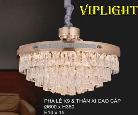  ĐÈN CHÙM PHA LÊ TRANG TRÍ PHÒNG KHÁCH VL355TPL2231 (PHI Ø600) 