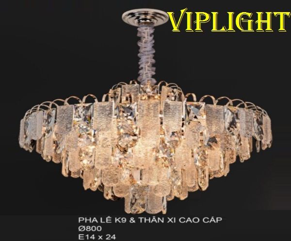 ĐÈN CHÙM PHA LÊ TRANG TRÍ PHÒNG KHÁCH VL355TPL6291 (PHI Ø800)