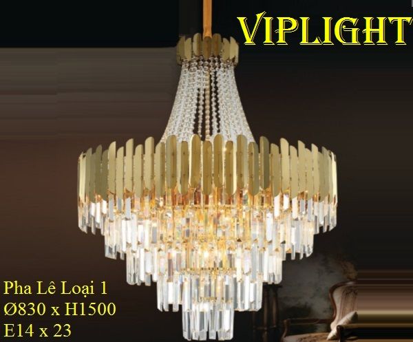 ĐÈN CHÙM PHA LÊ TRANG TRÍ PHÒNG KHÁCH VLHFCFL2513 (PHI Ø830)
