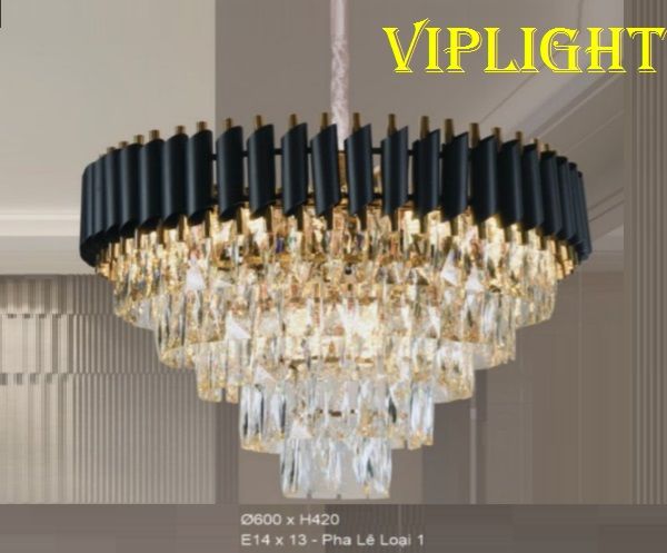 ĐÈN CHÙM THẢ PHA LÊ HIỆN ĐẠI TREO TRẦN TRANG TRÍ VLHFCFL2233 (Ø600)