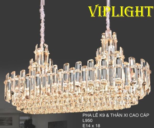ĐÈN CHÙM THẢ PHA LÊ TREO TRẦN TRANG TRÍ VL355TPL6270 (PHI L950)