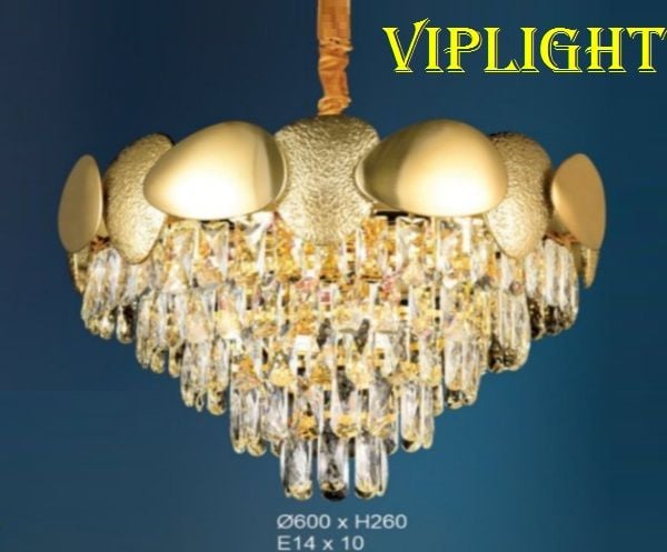 ĐÈN CHÙM THẢ PHA LÊ TREO TRẦN TRANG TRÍ VLHFCFL2827 (PHI Ø600)