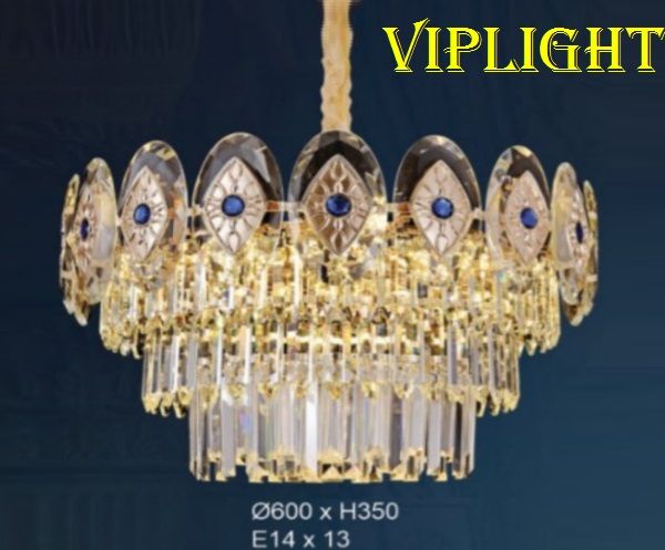ĐÈN CHÙM THẢ PHA LÊ TREO TRẦN TRANG TRÍ VLHFCFL2828 (PHI Ø600)