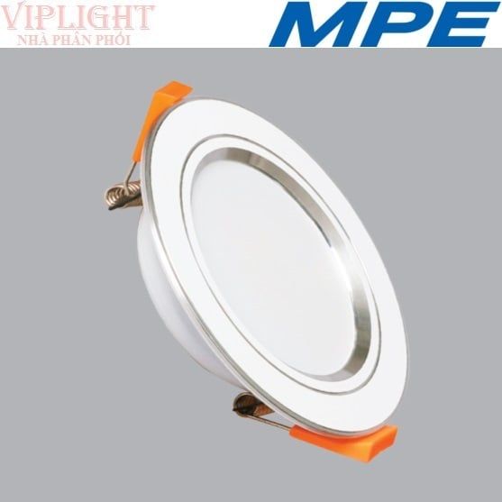 ĐÈN DOWNLIGHT ÂM TRẦN MPE LED 3 CHẾ ĐỘ MÀU 9W DLBL-9/3C VIỀN BẠC