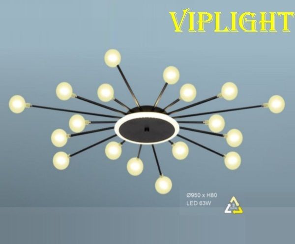 ĐÈN GẮN TRẦN THẤP LED 3 BA MÀU TRANG TRÍ VLHFCY8621/18 ĐEN