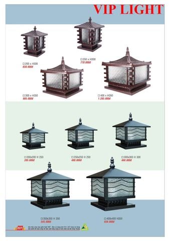  ĐÈN GẮN TRỤ CỔNG NGOÀI TRỜI VLHF227 