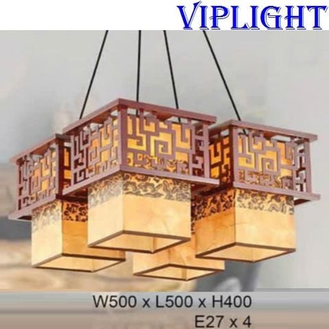 Đèn Gỗ Thả Trần Phòng Thờ Trang Trí VL355OTG01 (Treo) 