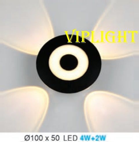 ĐÈN HẮT VÁCH TƯỜNG TRANG TRÍ VLHFAK49 TRÒN 4 TIA