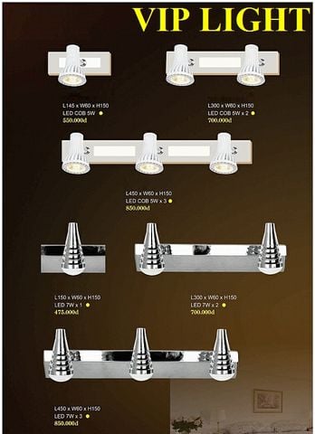  ĐÈN LED SOI GƯƠNG RỌI TRANH 1 BÓNG, 2 BÓNG, 3 BÓNG VLHF125 