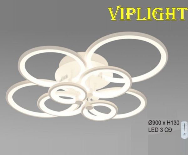 ĐÈN MÂM GẮN TRẦN TRANG TRÍ VL355OT7022T8 (8 VÒNG TRÒN)
