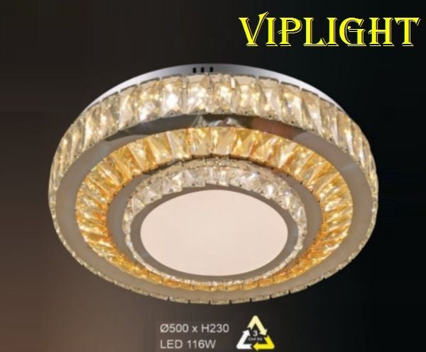 ĐÈN MÂM GẮN TRẦN TRANG TRÍ VLHFML7033 (TRÒN PHI Ø500)