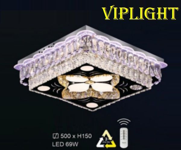 ĐÈN MÂM GẮN TRẦN TRANG TRÍ VLHFML7145 (VUÔNG PHI Ø500)