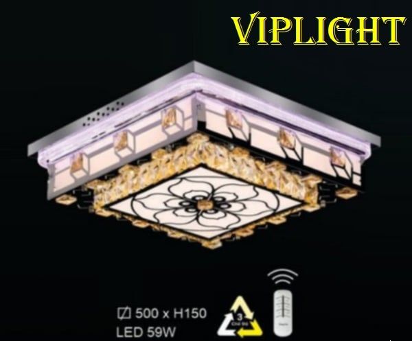 ĐÈN MÂM GẮN TRẦN TRANG TRÍ VLHFML7147 (VUÔNG PHI Ø500)