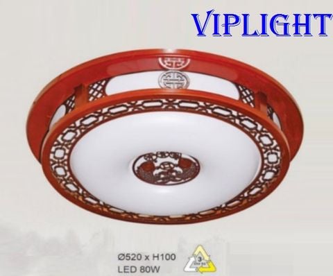  ĐÈN MÂM GỖ ỐP TRẦN LED 3 BA MÀU TRANG TRÍ VLHFOTG03 