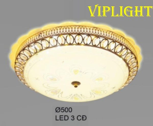 ĐÈN MÂM LED 3 BA MÀU ÁP TRẦN TRANG TRÍ VL355OPLH90