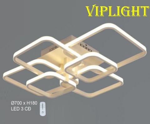  ĐÈN MÂM ỐP TRẦN HIỆN ĐẠI LED 3 BA MÀU TRANG TRÍ VL355OT1013T6 