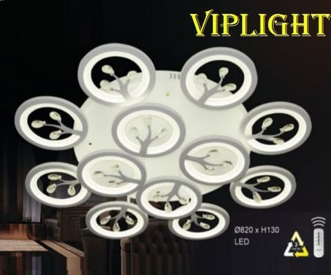  ĐÈN MÂM ỐP TRẦN TRANG TRÍ LED 3 BA CHẾ ĐỘ VLHFCY095 (12 CÁNH) 